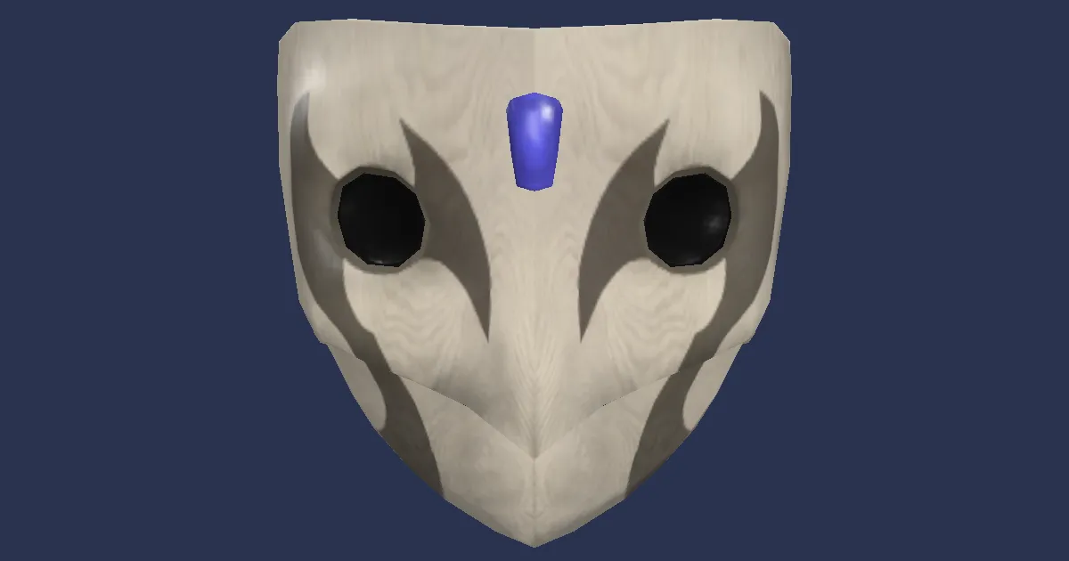 Rendu 3D de Masque en frêne (lapis-lazuli)
