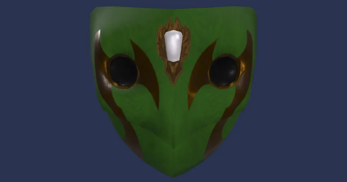 Hallowed Chestnut Mask of Aiming - 3D render