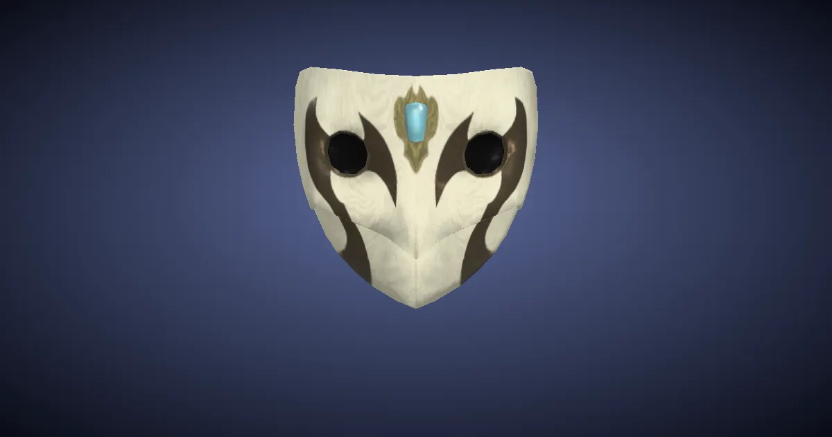 Rendu 3D de Masque de soigneur en châtaignier sanctifié