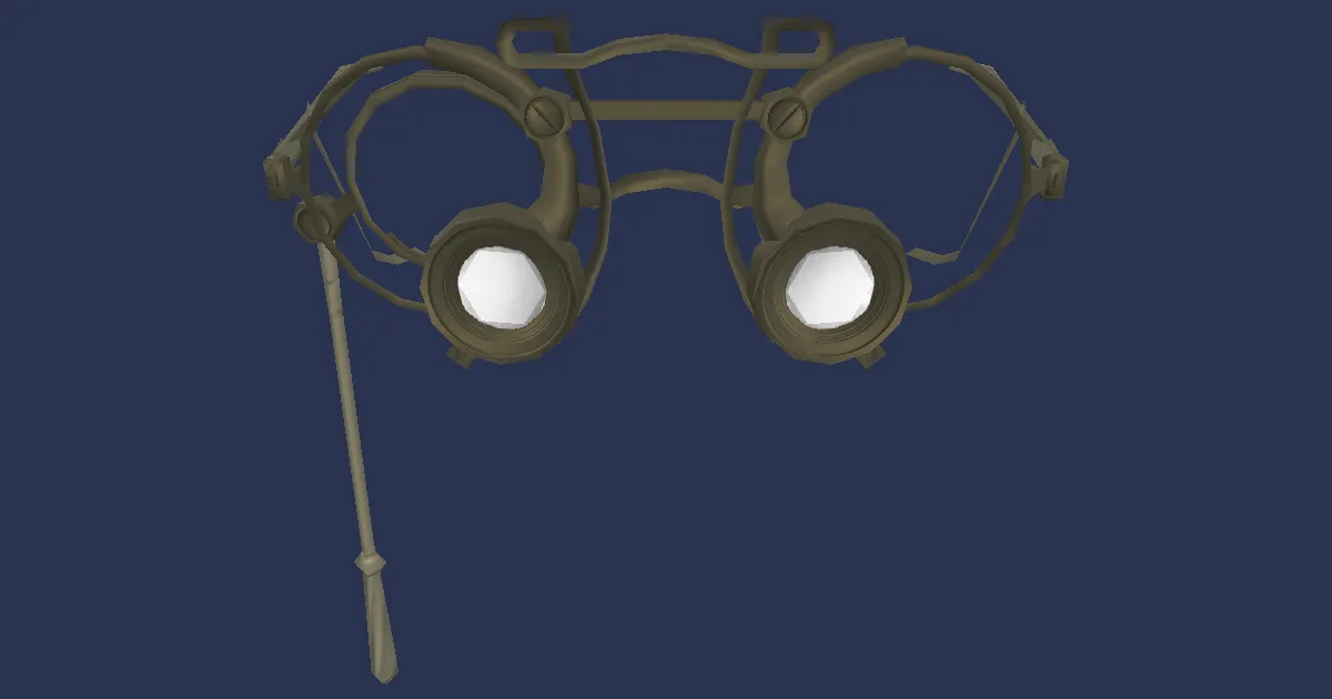 3D-Ansicht von Messingbrille