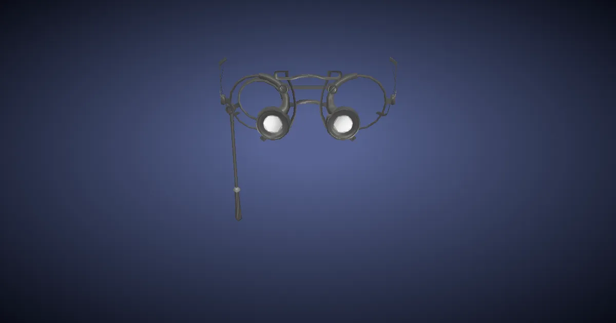3D-Ansicht von Silberbrille