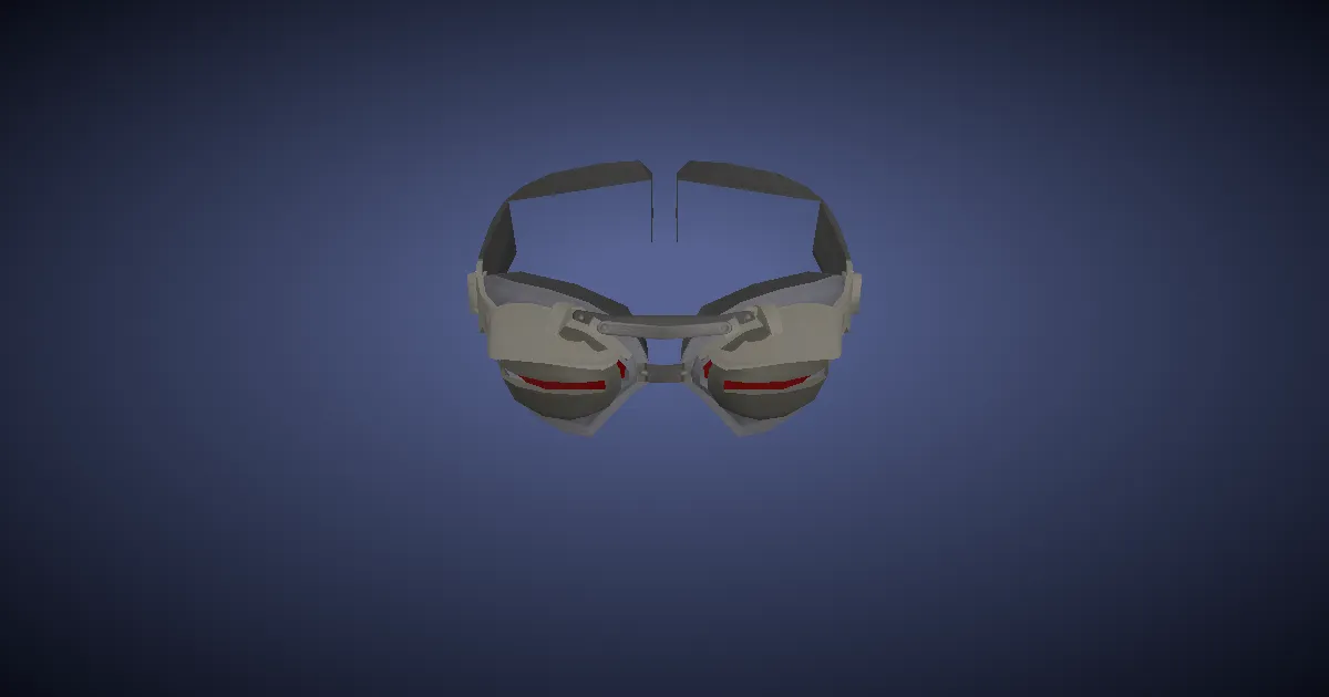 3D-Ansicht von Kobalt-Sonnenbrille