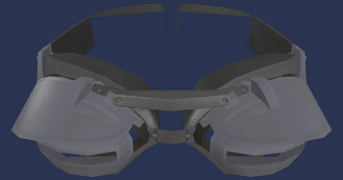 Rendu 3D de Lunettes en acier