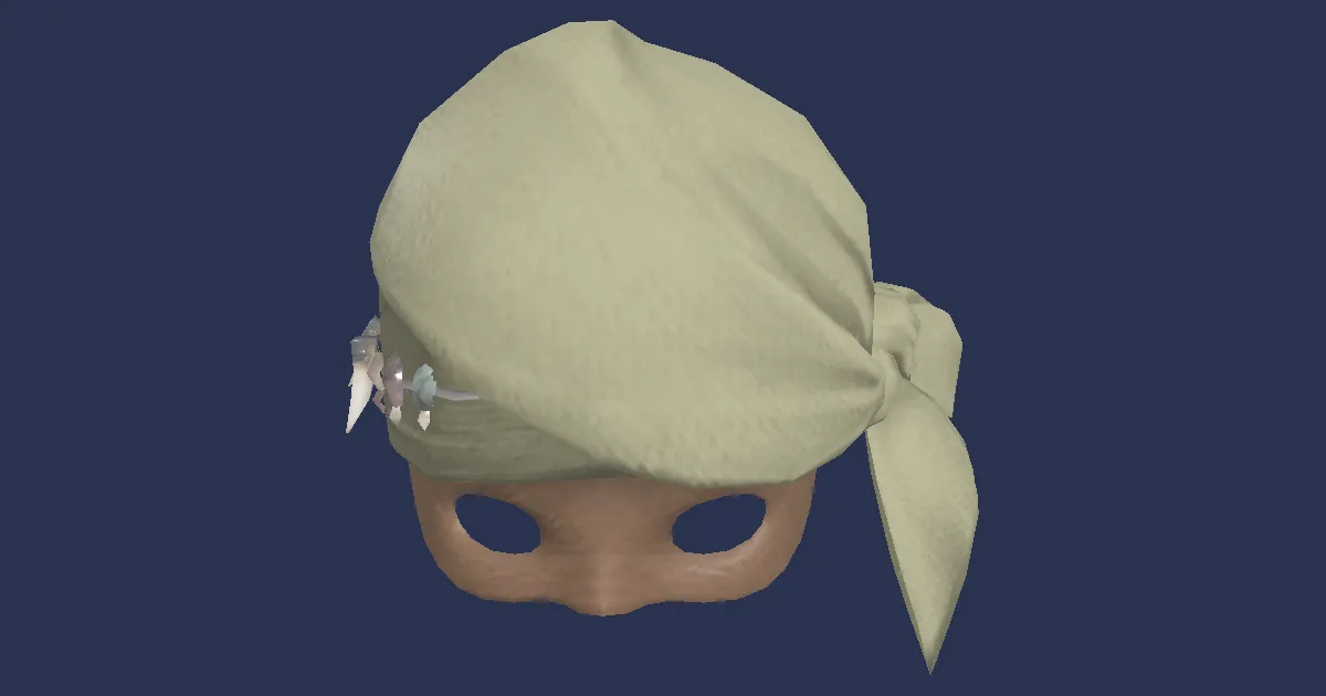 3D-Ansicht von Samtbandana