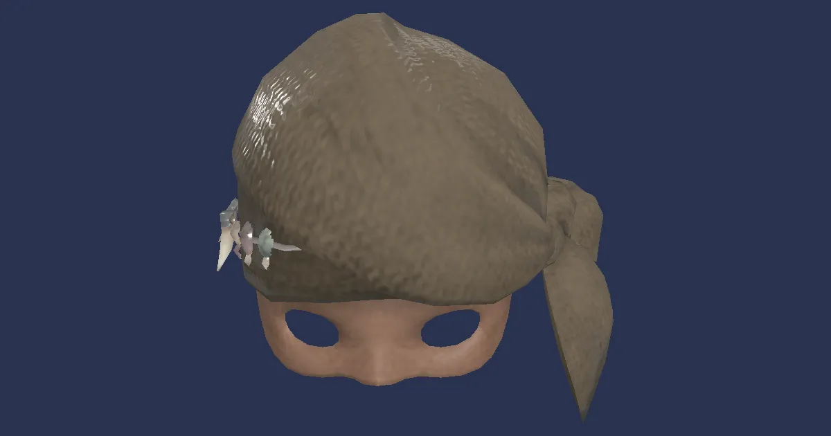 Rendu 3D de Bandana en veloutine réinventé