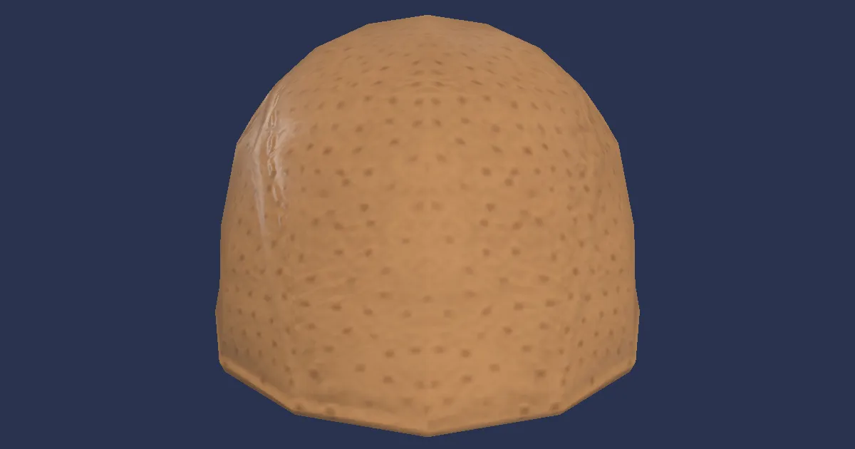 Hard Leather Skullcap - 3D render