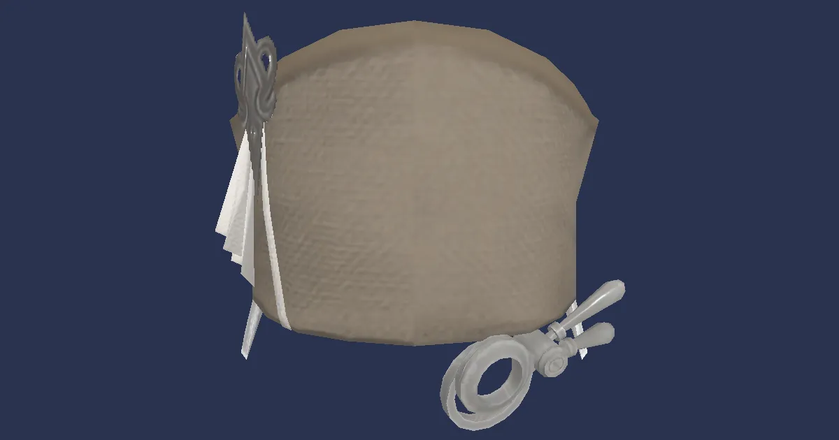 3D-Ansicht von Woll-Gesellenhut