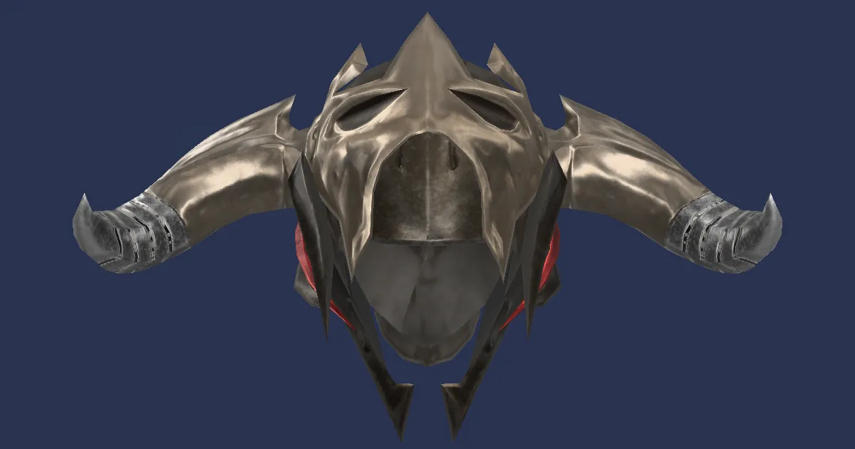 Rendu 3D de Bourguignotte du combattant