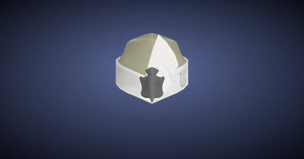 3D-Ansicht von Samt-Schiffchen des Handwerks