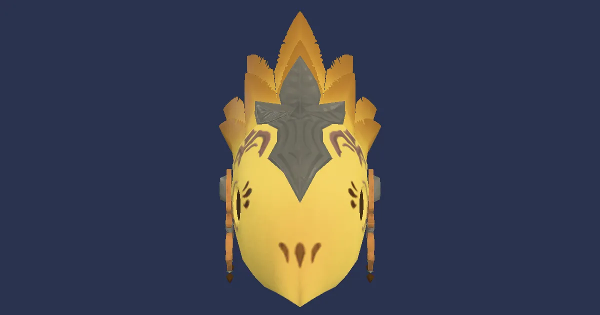 Racing Chocobo Mask - 3D render