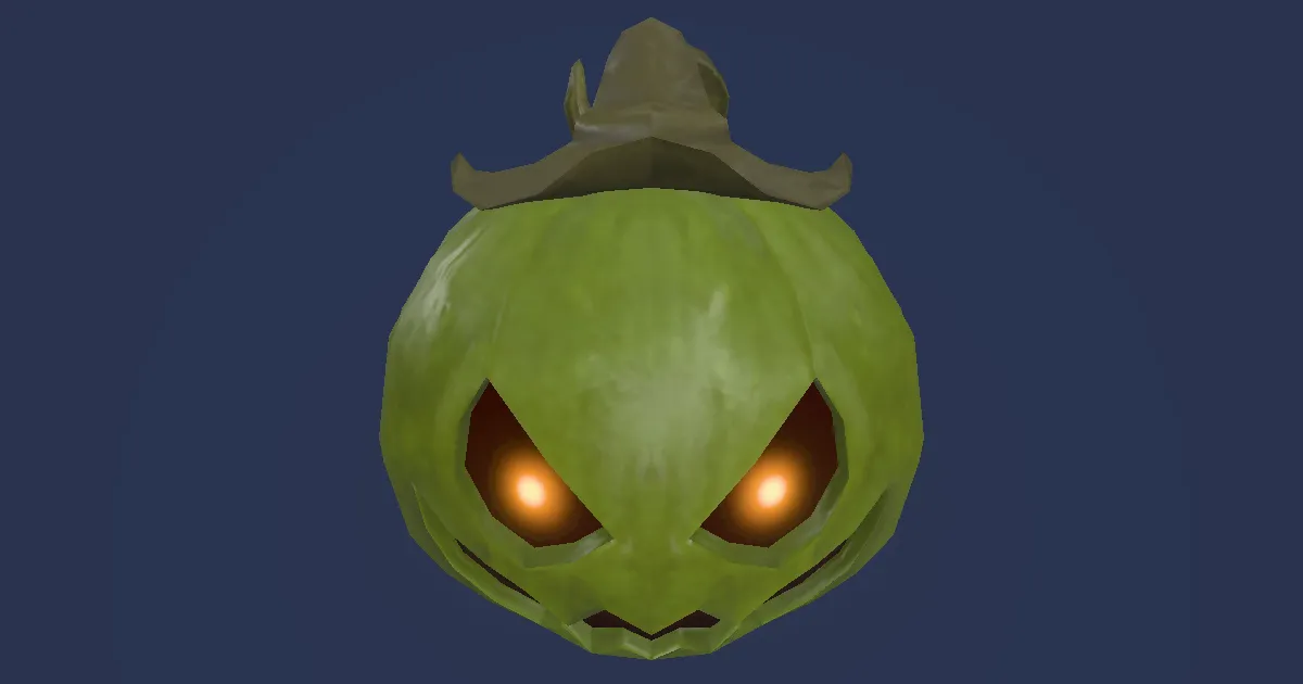 Unripened Pumpkin Head - 3D render