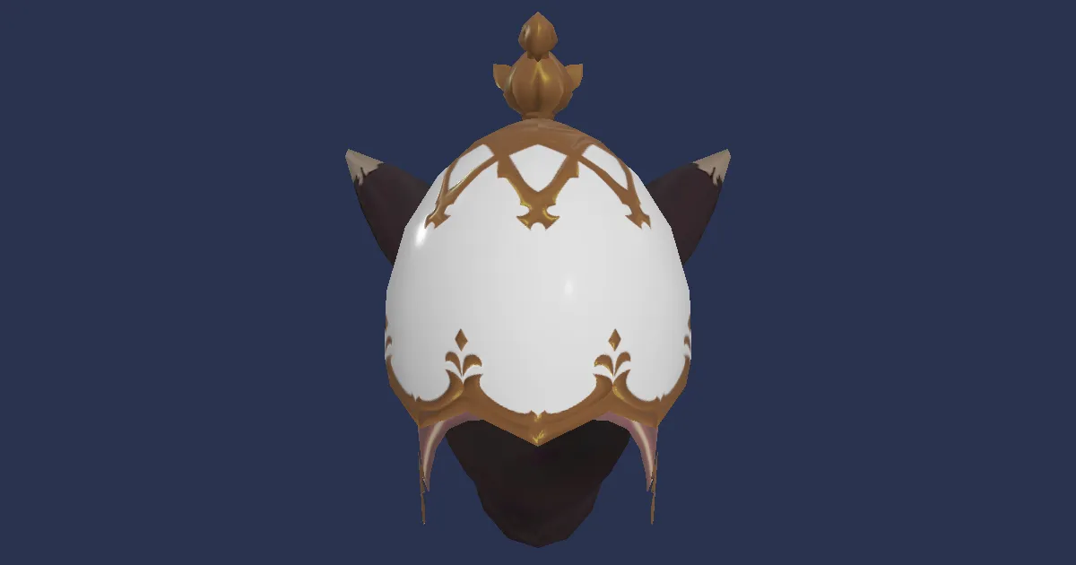3D-Ansicht von Chocobo-Eierkappe