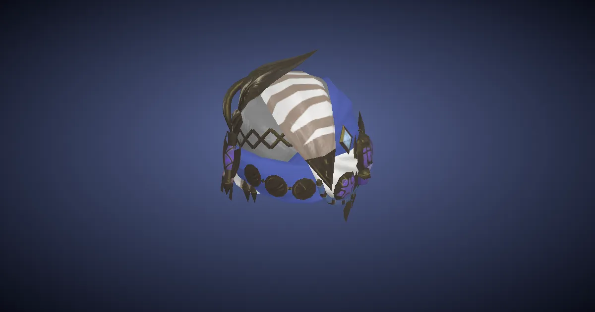3D-Ansicht von Goldschmied-Turban