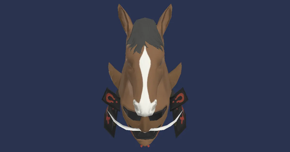 Rendu 3D de Kabuto cheval