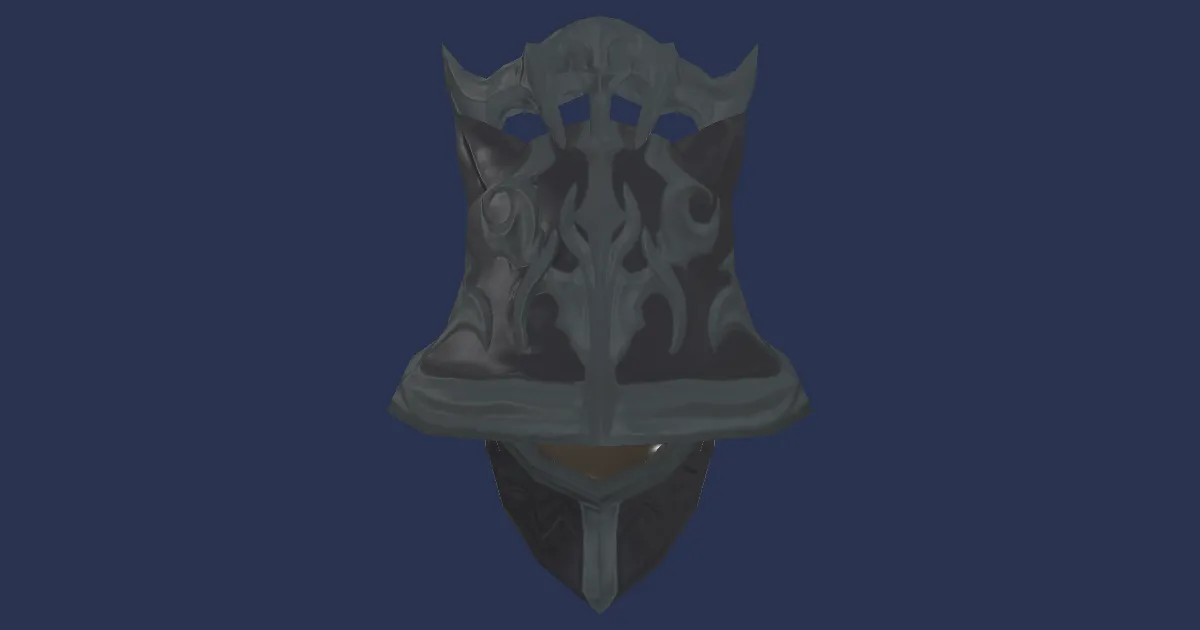 Rendu 3D de Sallet d'abatteur en mithrite