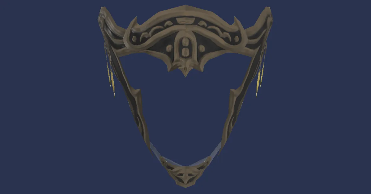 Titanium Mask of Fending - 3D render