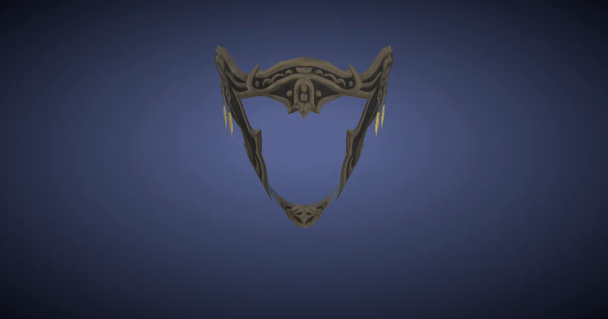 Rendu 3D de Masque de protecteur en titane