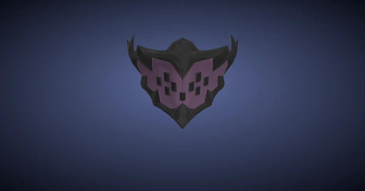 Rendu 3D de Masque d'éclaireur en titane