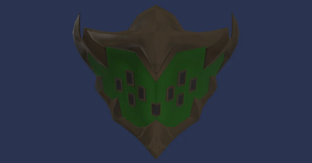Titanium Mask of Aiming - 3D render