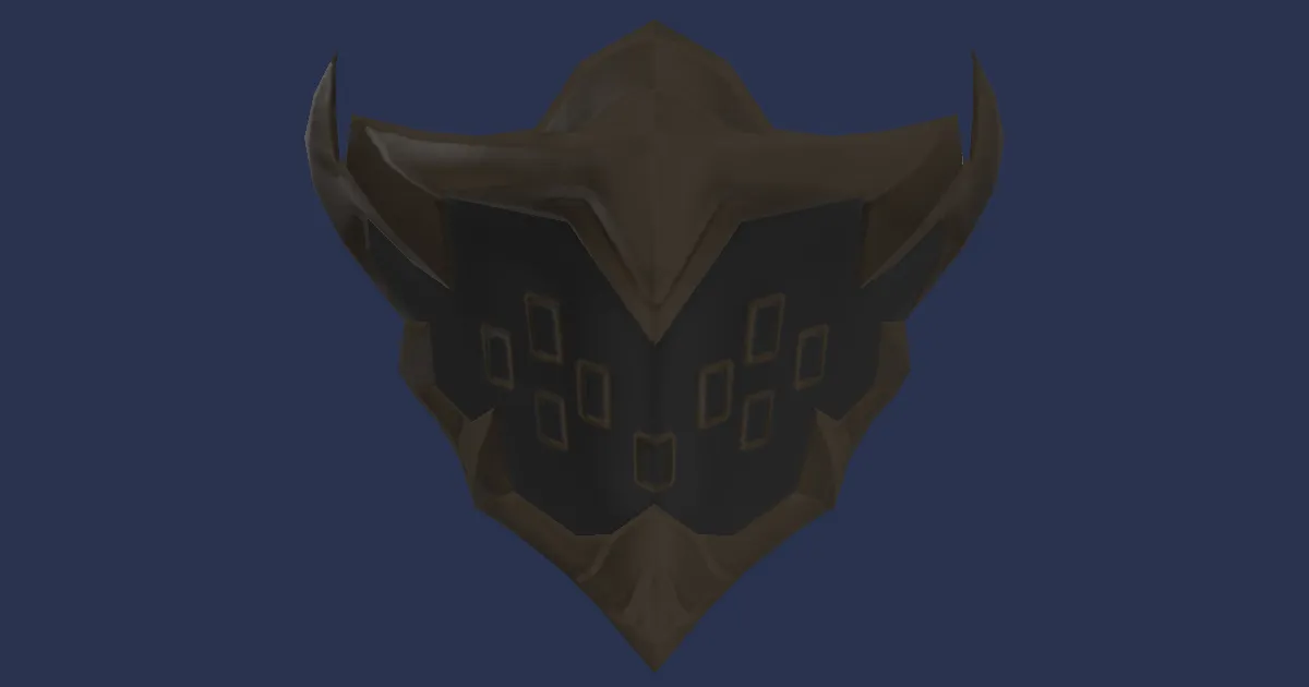 Deepgold Mask of Scouting - 3D render