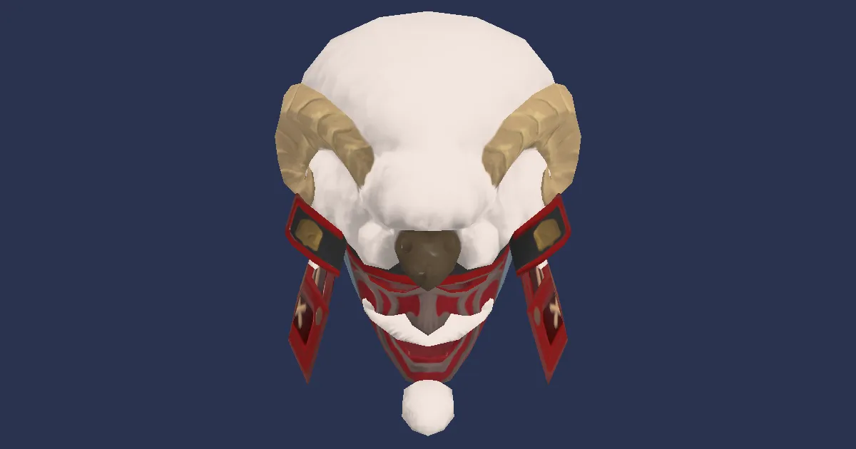 Crimson Hitsuji Kabuto - 3D render