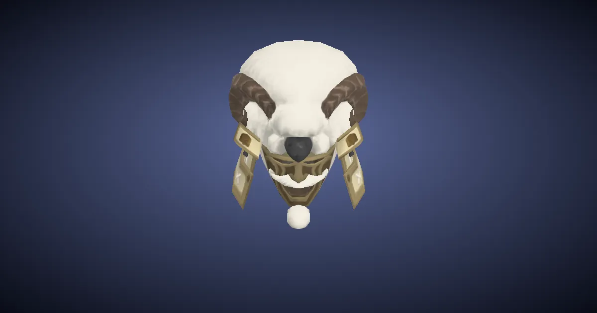 3D-Ansicht von Goldener Schaf-Kabuto