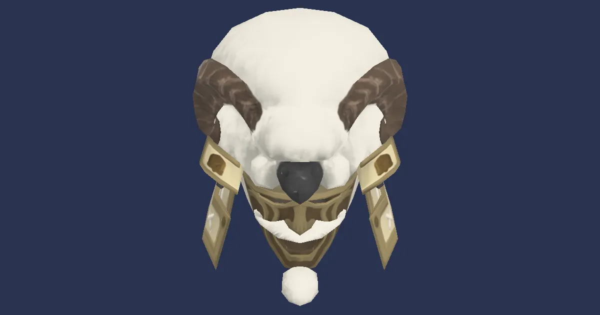 White Hitsuji Kabuto - 3D render