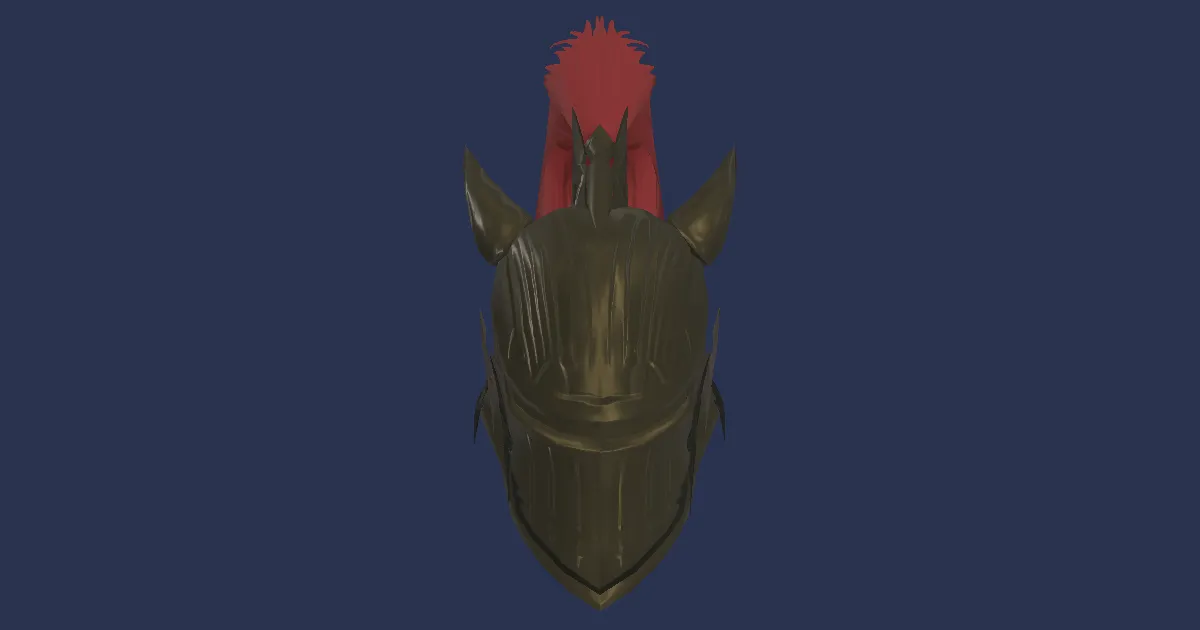 3D-Ansicht von Adamantit-Helm der Verteidigung