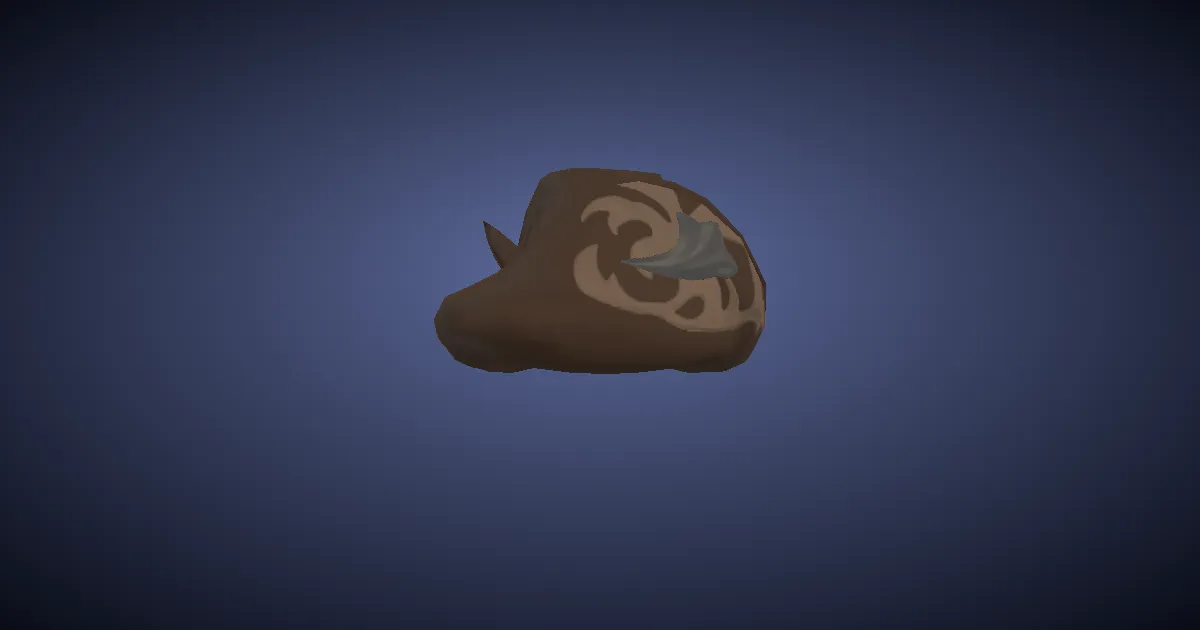 Rendu 3D de Chapeau mou en cuir de dhalmel