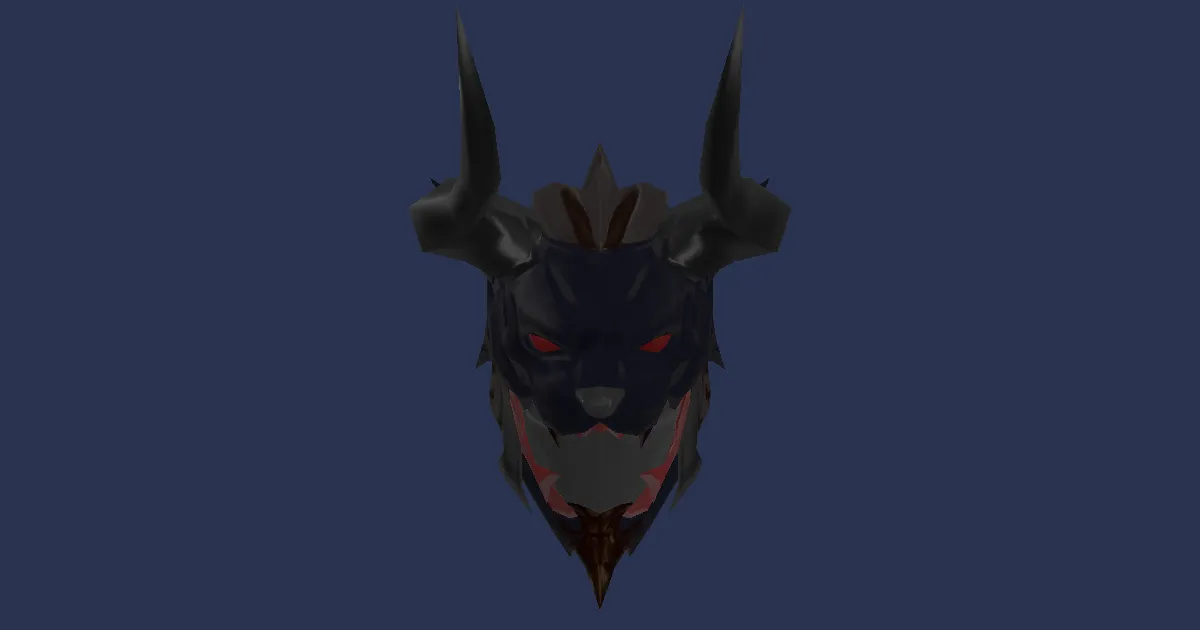 Manganese Helm of the Behemoth Queen - 3D render