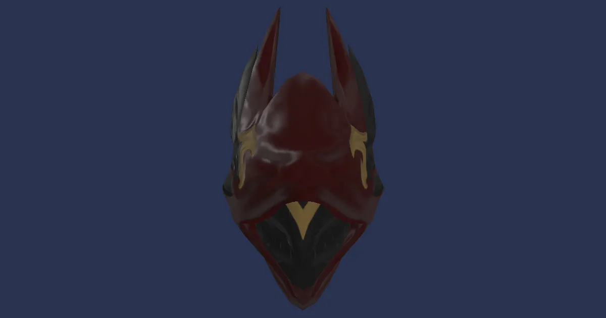 Scarlet Moko Hood of the Black Griffin - 3D render