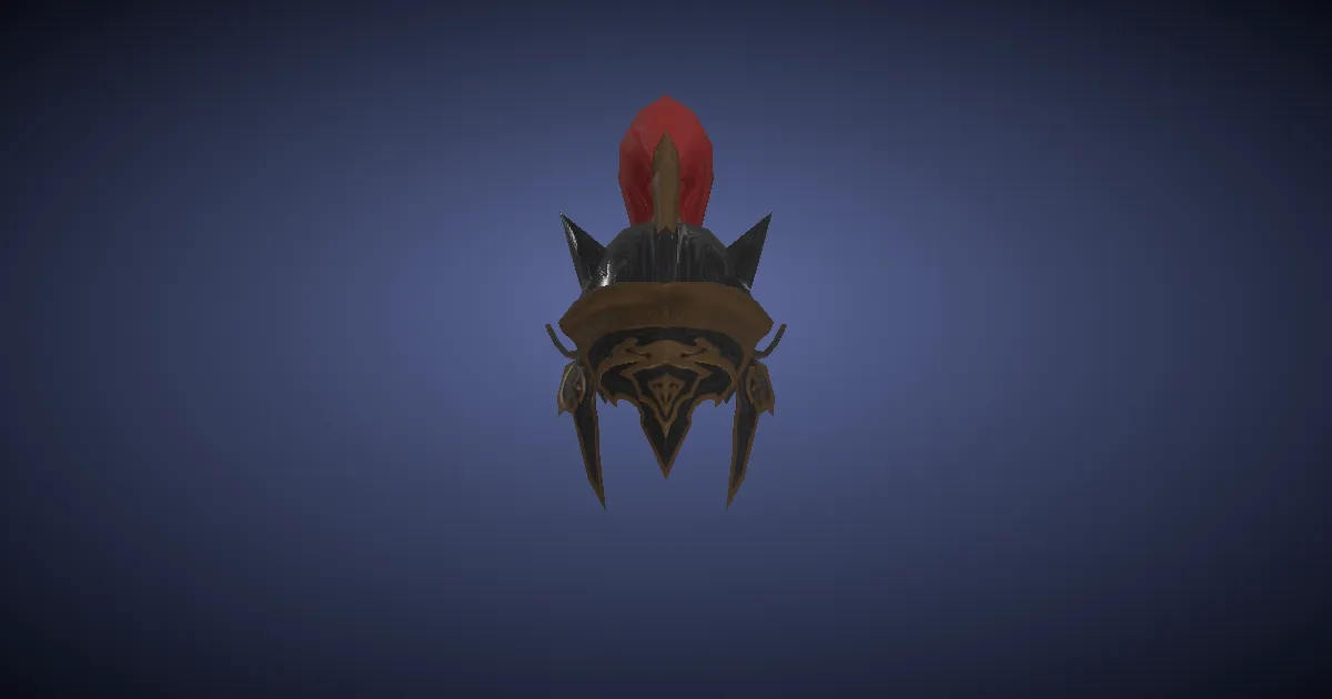 3D-Ansicht von Feldherren-Helm