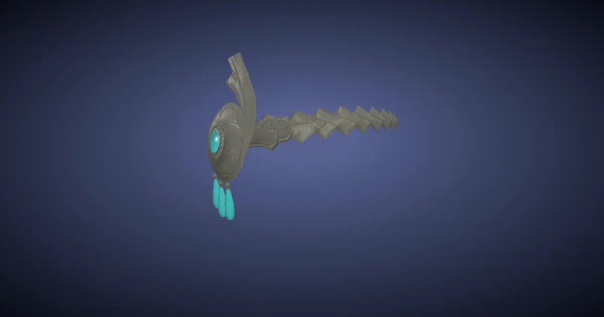Rendu 3D de Diadème du septième ciel vieilli