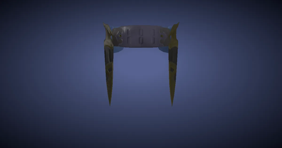 Rendu 3D de Protège-tête de pisteur en cuir d'atrociraptor