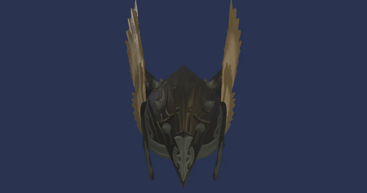 High Steel Helm of Fending - 3D render