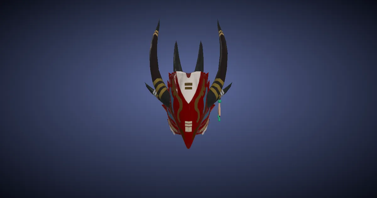 Beech Mask of Casting - 3D render