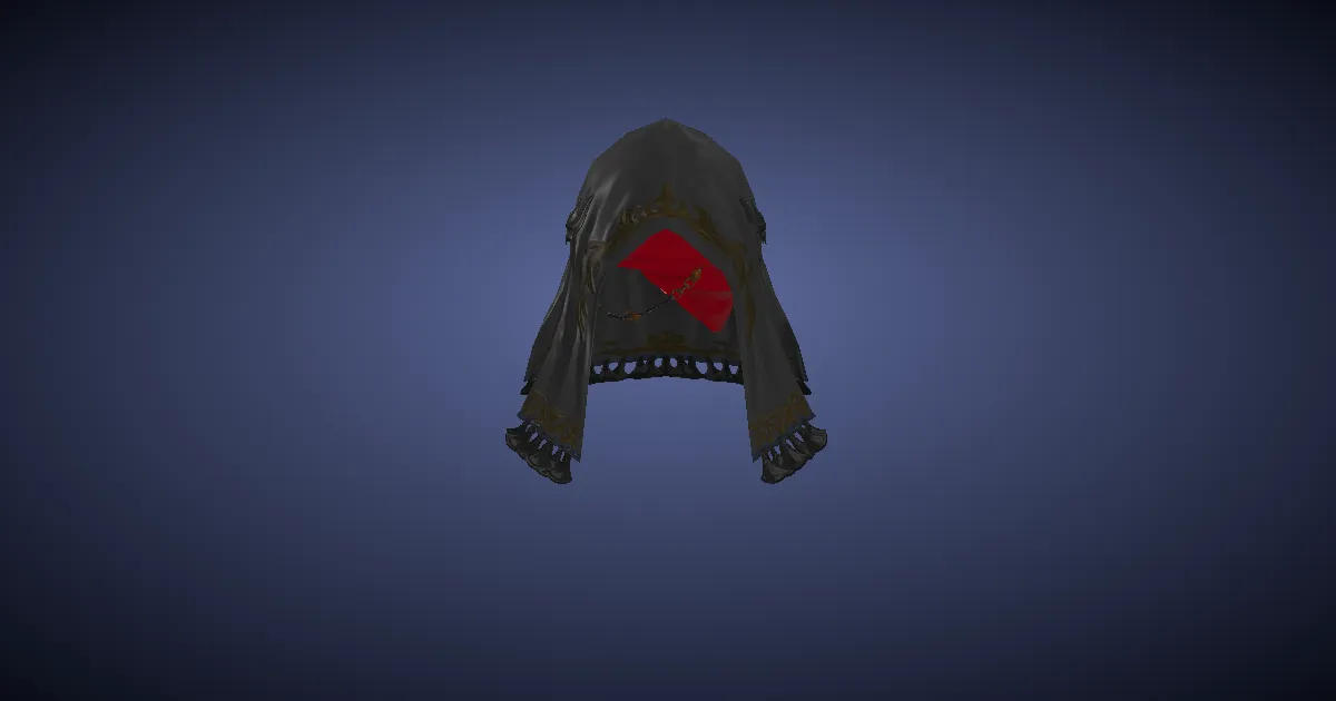 Rendu 3D de Capuche d'agresseur en lin blanc