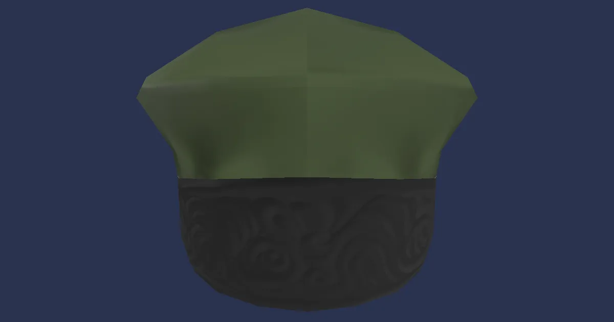 Iridescent Hat of Casting - 3D render