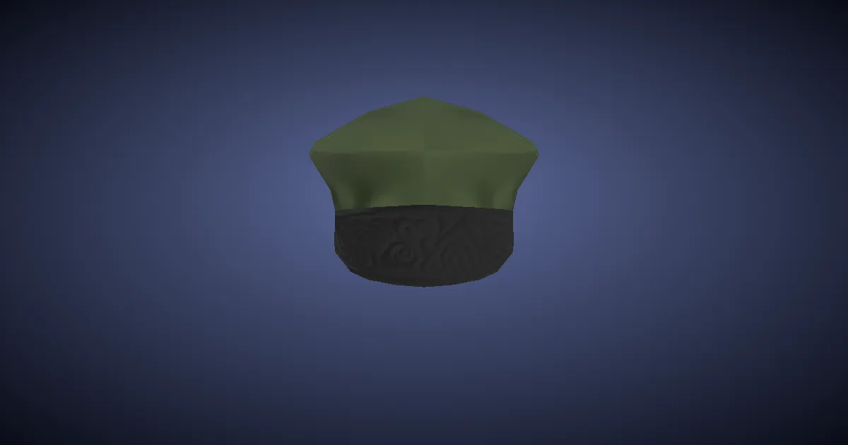 Iridescent Hat of Casting - 3D render