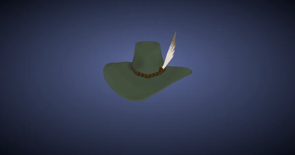 Iridescent Hat of Aiming - 3D render