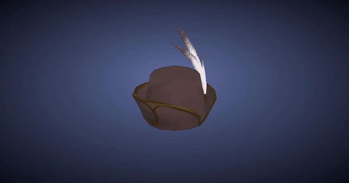 Rendu 3D de Chapeau d'éclaireur en soie iridescente