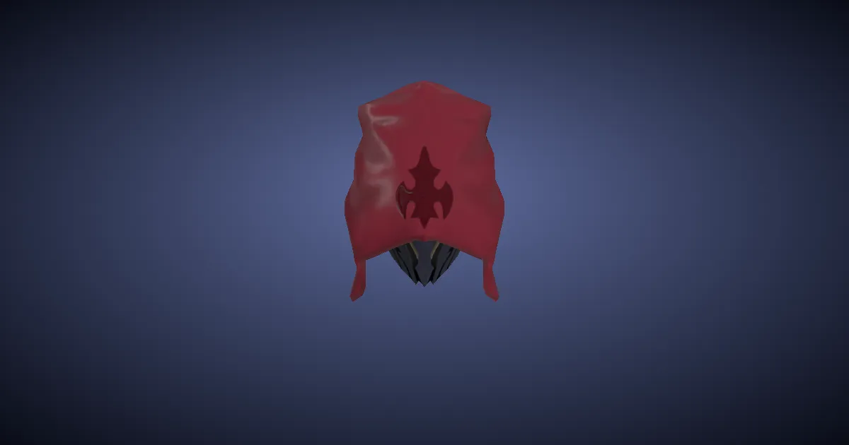3D-Ansicht von Maridenleder-Haube des Schlagens