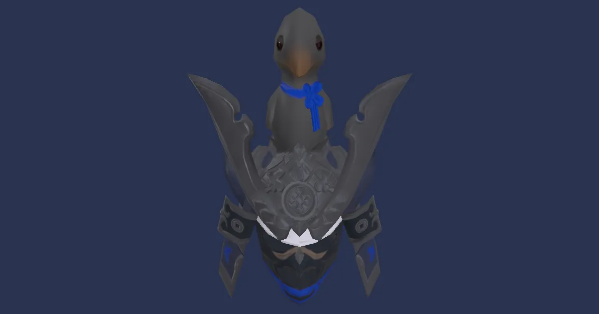 Black Tori Kabuto - 3D render