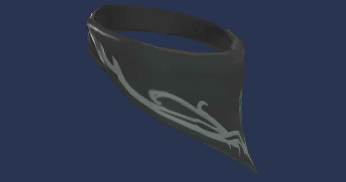 3D-Ansicht von Almaleder-Stirnband des Spähens