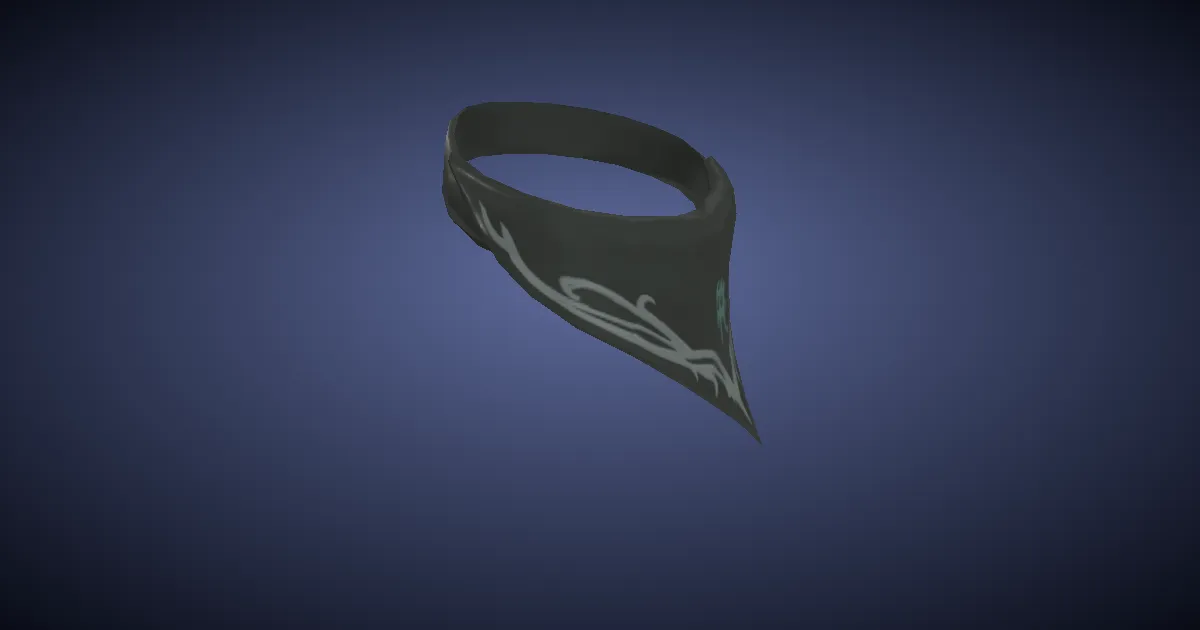 3D-Ansicht von Almaleder-Stirnband des Spähens