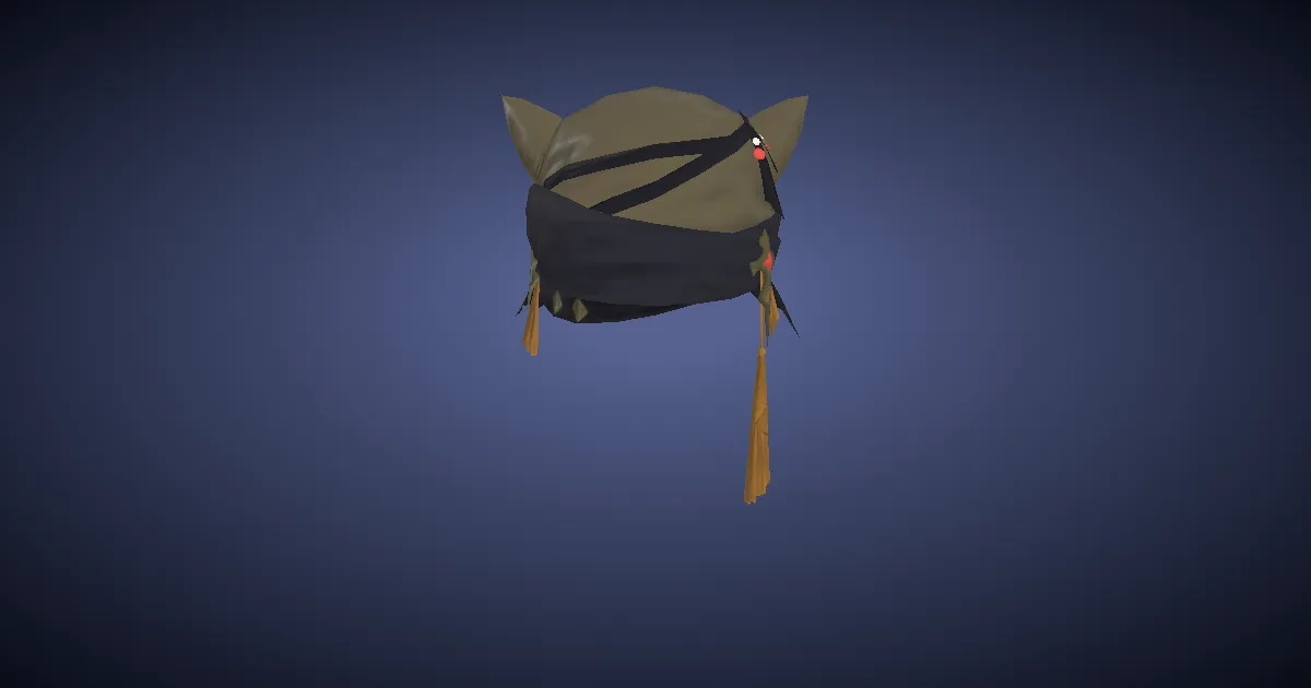 Twinsilk Turban of Aiming - 3D render