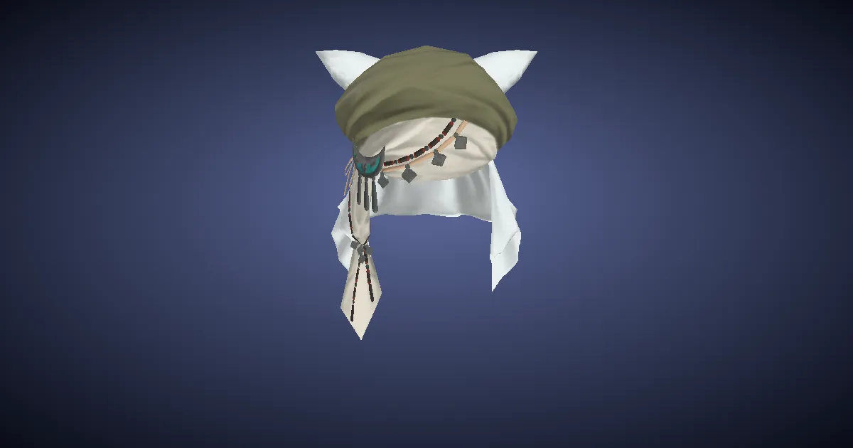 3D-Ansicht von Schneeleinen-Turban des Eifers