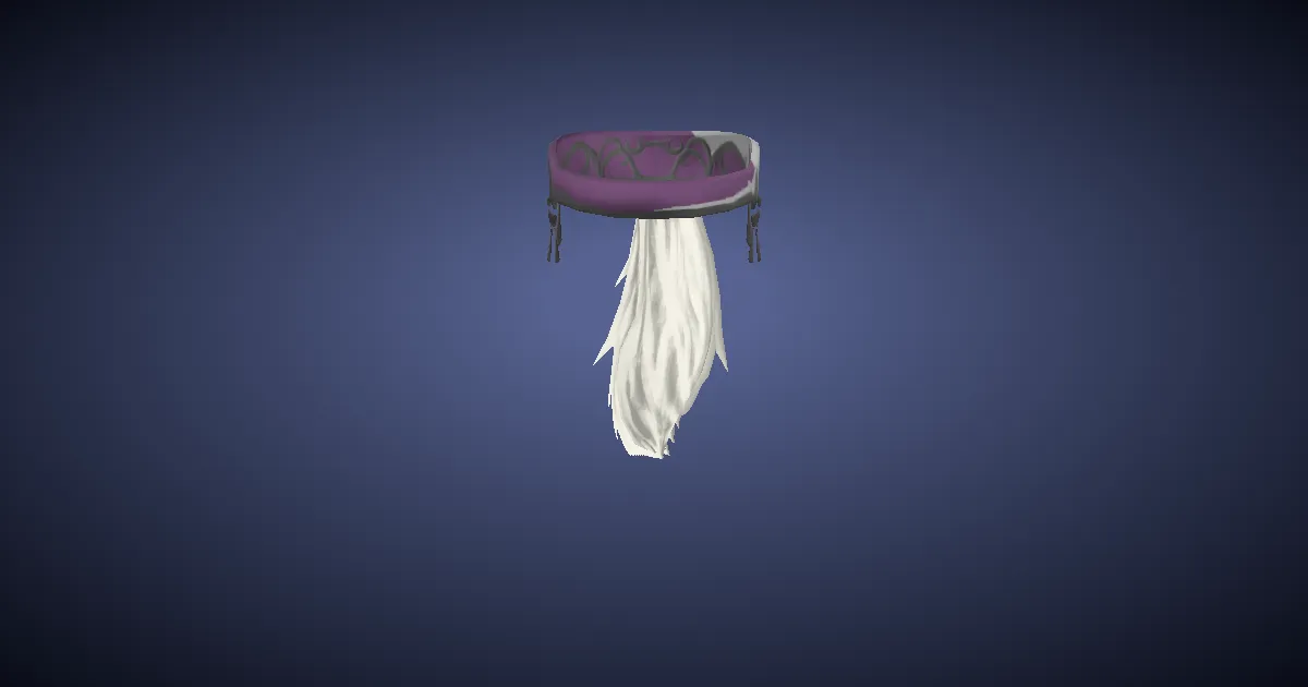 Snow Cotton Headband of Striking - 3D render