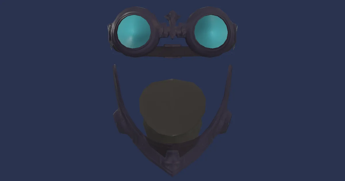 Bismuth Headgear of Maiming - 3D render
