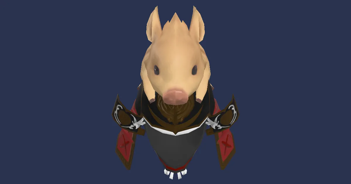 Crimson Inoshishi Kabuto - 3D render